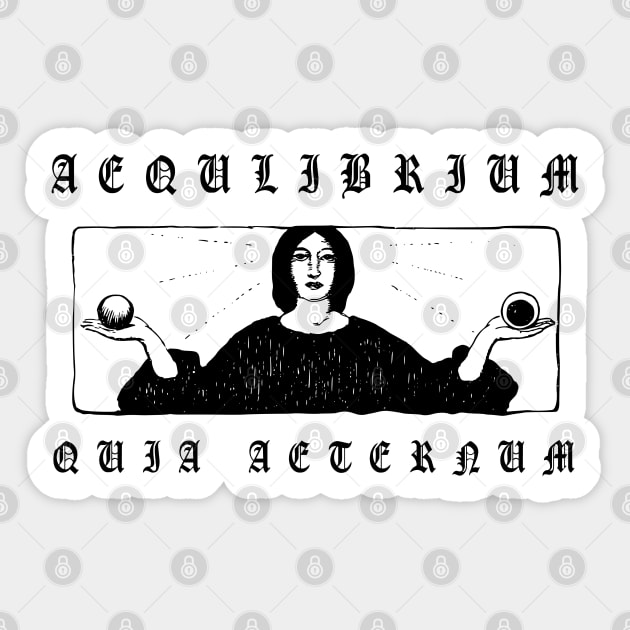 EQUILIBRIUM FOR ETERNITY LATIN Sticker by WiredMind